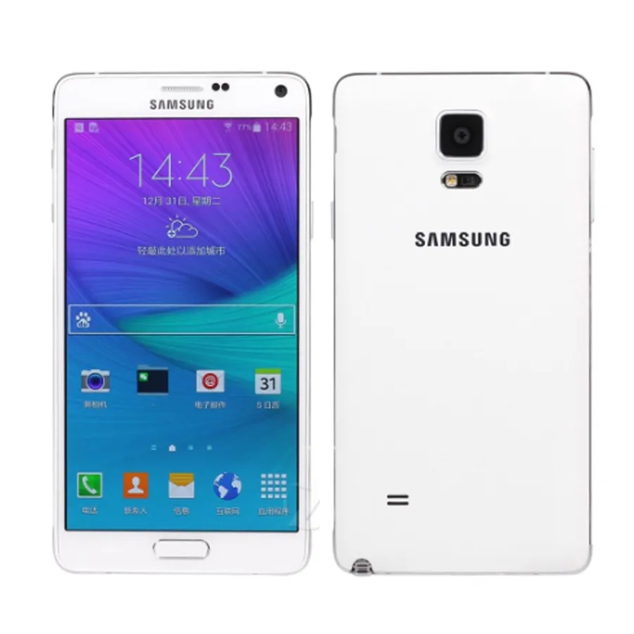 Gerenoveerde originele Samsung Galaxy Note 4 N910A 5.7 Inch Quad Core 3GB RAM 32 GB ROM 16MP 4G LTE PHONE