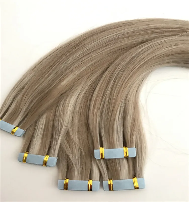 Двухсторонняя лента в выдвижении волос Double Drawn волос 2.5G / шт 40pcs / серия Piano Цвет кожи Уток Волоски