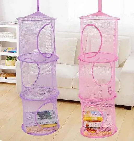 3 de Estante Colgante de Almacenamiento de Bolsas de Malla niños de Juguete del Bolso del Organizador Puerta del Dormitorio Armario de Pared Verde