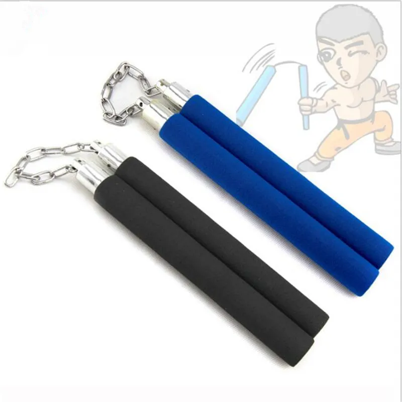 Skum nunchucks nunchaku för övning och nybörjare gummi nunchucks för barnträning