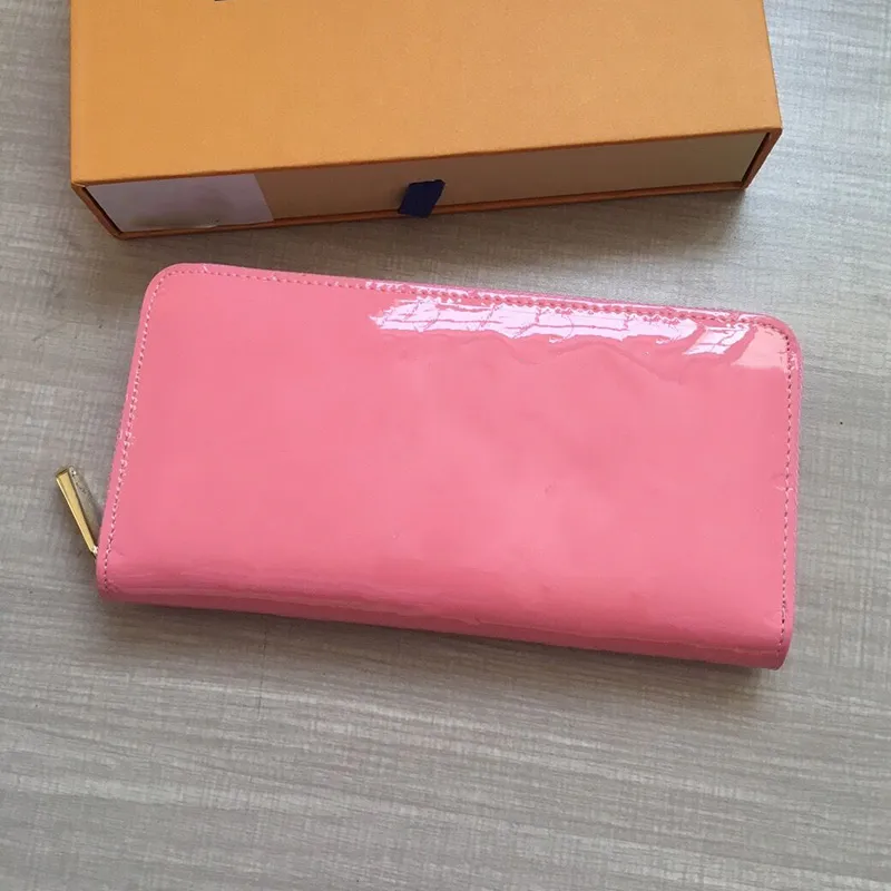 hot Classic mini patent leather embossing long of money women wallet Credit card note clutch bags card holder small Zipper change purse