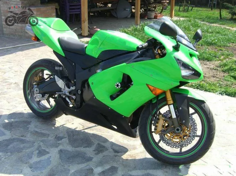 Gratis anpassade motorcykelfeedningar för Kawasaki ZX6R 2005 2006 Ninja ZX636 ZX 6R 05 06 ZX-6R Green Road Racing Chinese Fairing Bodywork