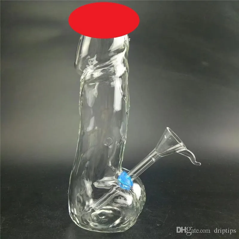 20 cm det manliga penisvattenröret högkvalitativt glasbong med nedstammavstånd för rökning i stock4252703