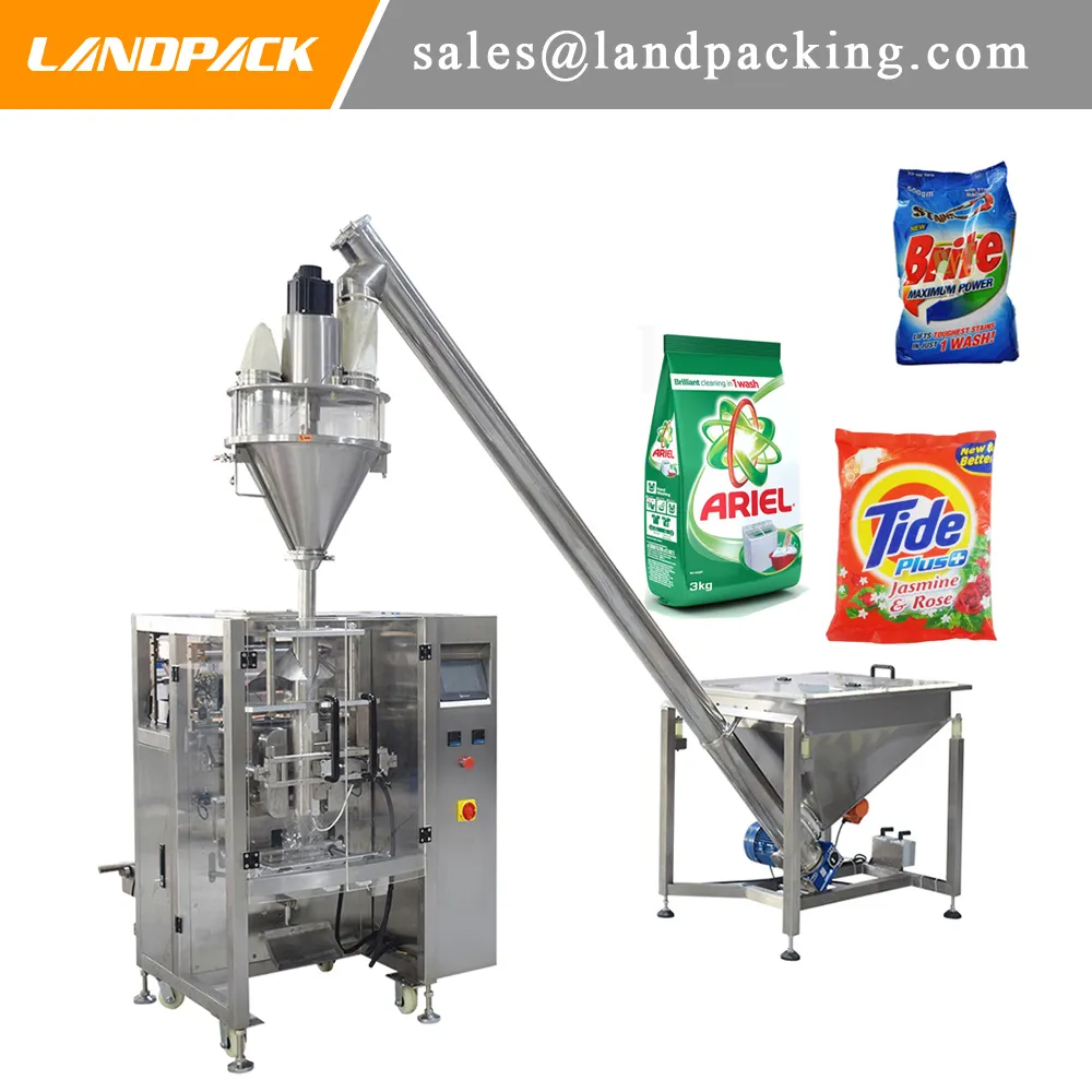 Multifunzione Detersivo in polvere Disinfettante in polvere Vertical Form Fill Seal Packing Machine 3 Side Bag Sealing