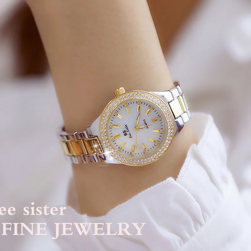 Stylish 2019 Womens Dress Watch With Crystal Princess Diamond Ring