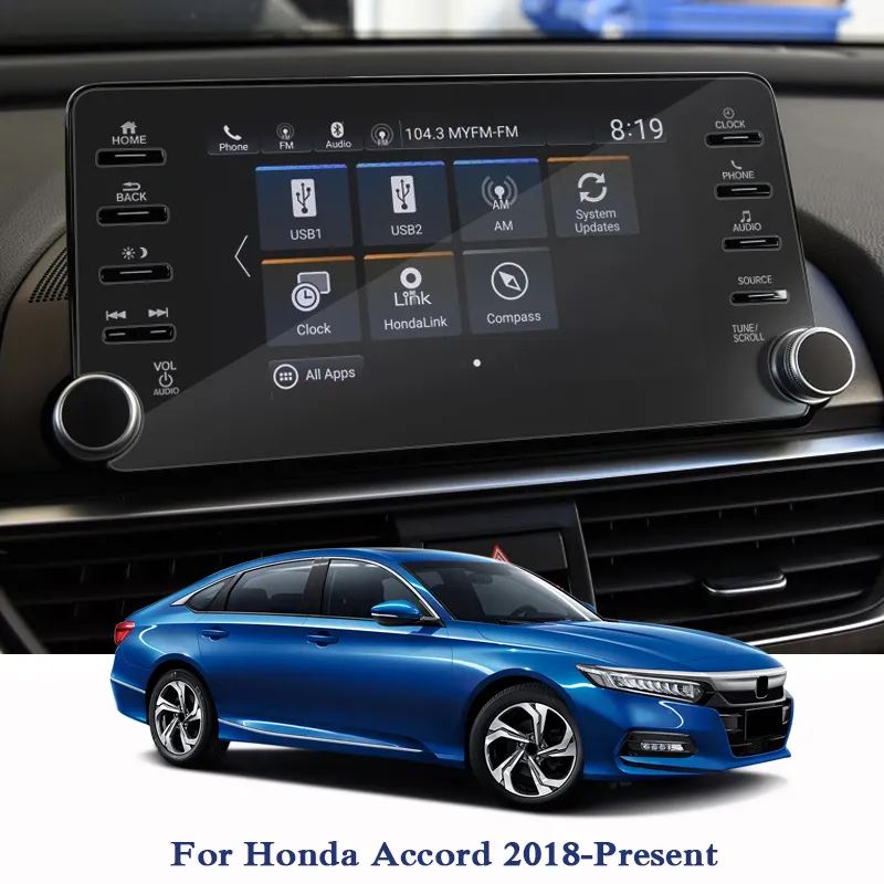 Honda Accord 2018年前立腺のガラス表示画面フィルム車の内部アクセサリーのための車のGPSのナビゲーション画面TPUフィルム