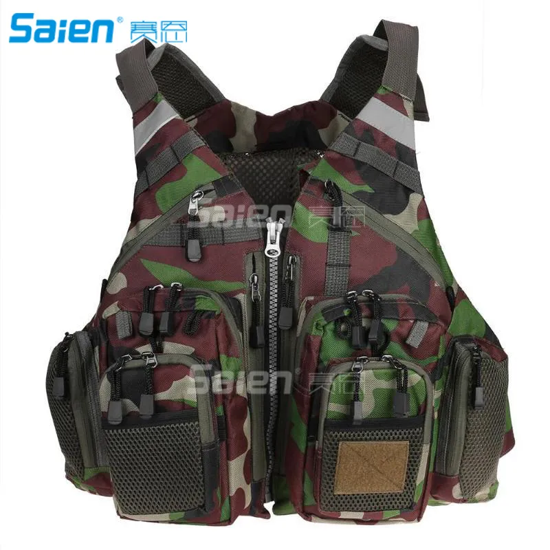 Tactical Vests Fly Fishing Vest,Safety Life Jacket Breathable Polyester  Mesh Design Vest for Swimming Sailing Boating Kayak Floating
