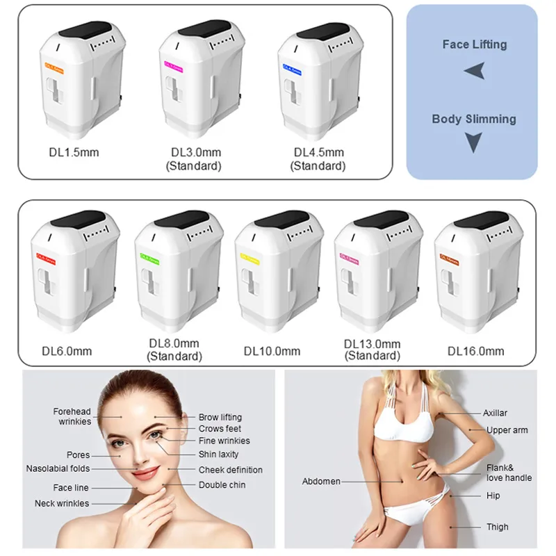 3d hifu face lift machine factory price high quality other beauty equipment skin tightening face lifting device for sale 8 cartridges free shipment
