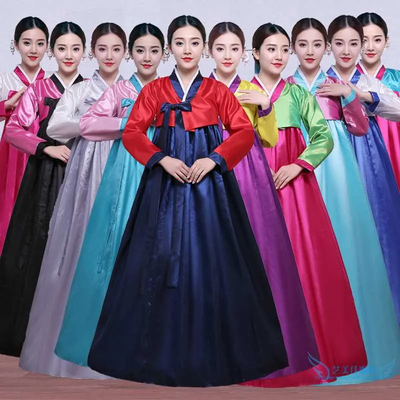 Elegant Korean Hanbok Dress Authentic Multicolor Traditional