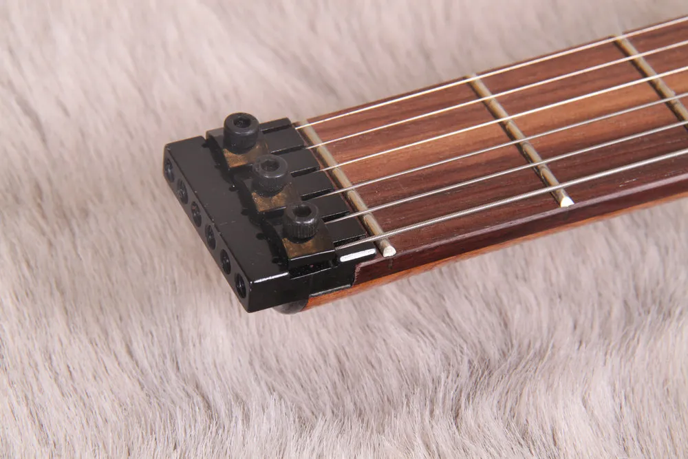 Steveklein Black Headless Electric Guitar、グレーパール