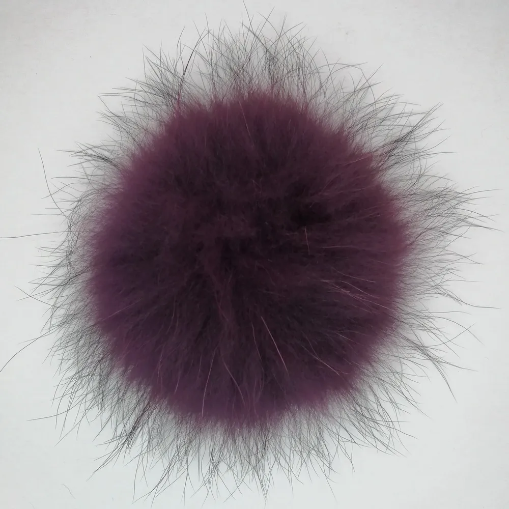 Real raccoon fur pompons poms ball accessories for hats shoes bags and keychains custom colours available