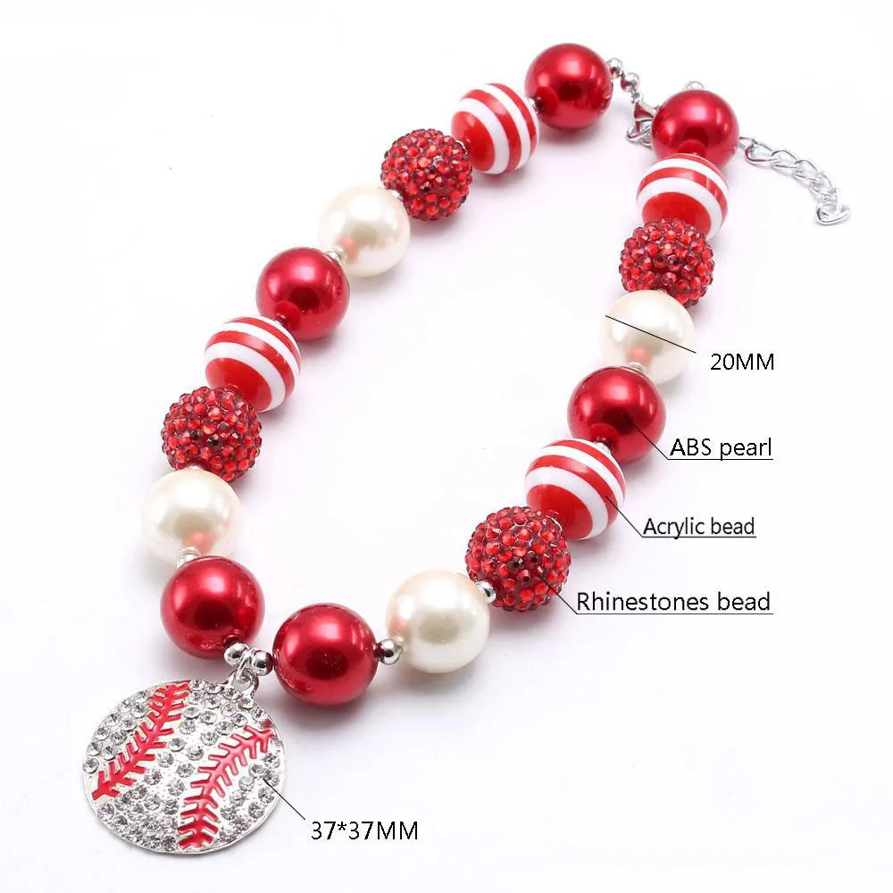 Wholesale Rhinestone Ball Pendant Kid Chunky Necklace Fashion New