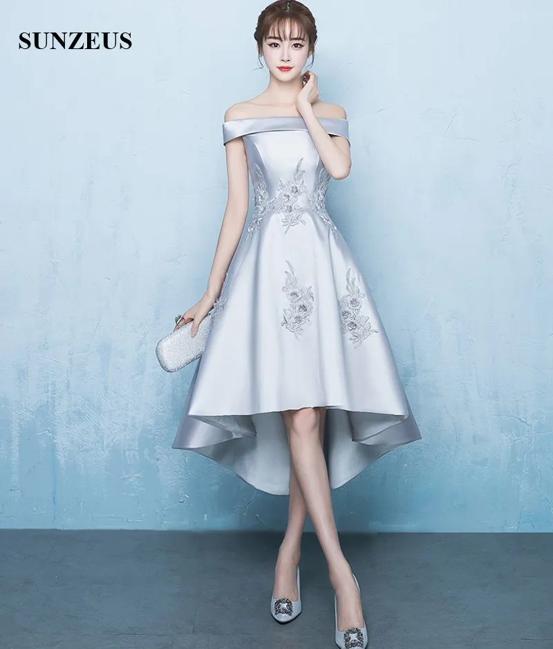 Girls grey discount prom dress