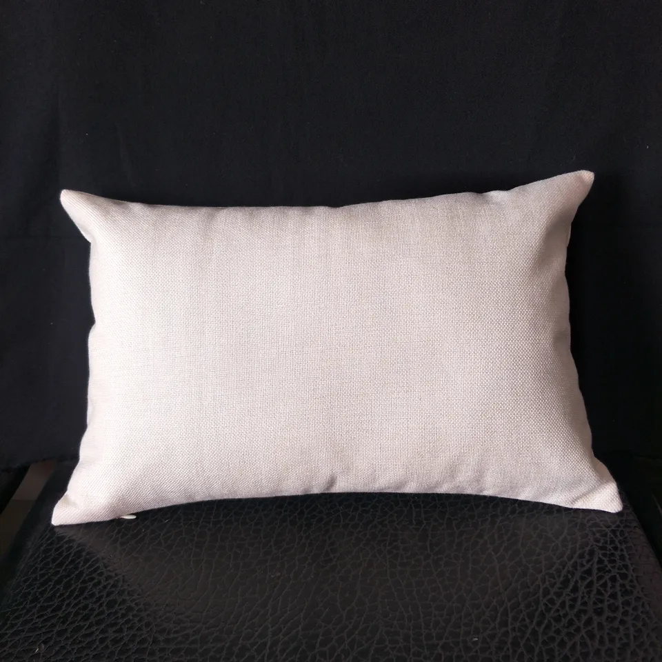 20 шт. 12x18in Poly пиломатериалов подушка для сублимации натуральный светло-серый искусственная льняная подушка для печати нагрева