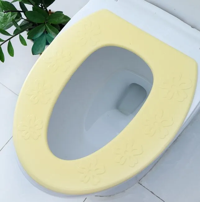Couverture de toilette EVA siège chauffant de salle de bain EVA housse de siège de toilette imperméable à l'eau être coussin de siège de toilette amovible étanche