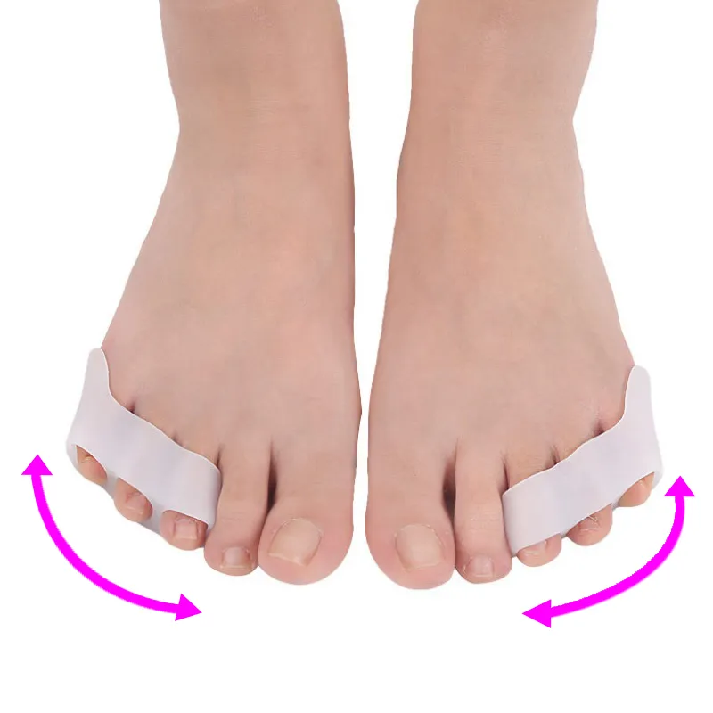 Silicone Gel Little Toe Pinky Pinkie Toe Orthotics Separator Tail Toe Straightener Splint Hallux Valgus Bunion Corrector Pain Relief Protector Foot Care Spacer