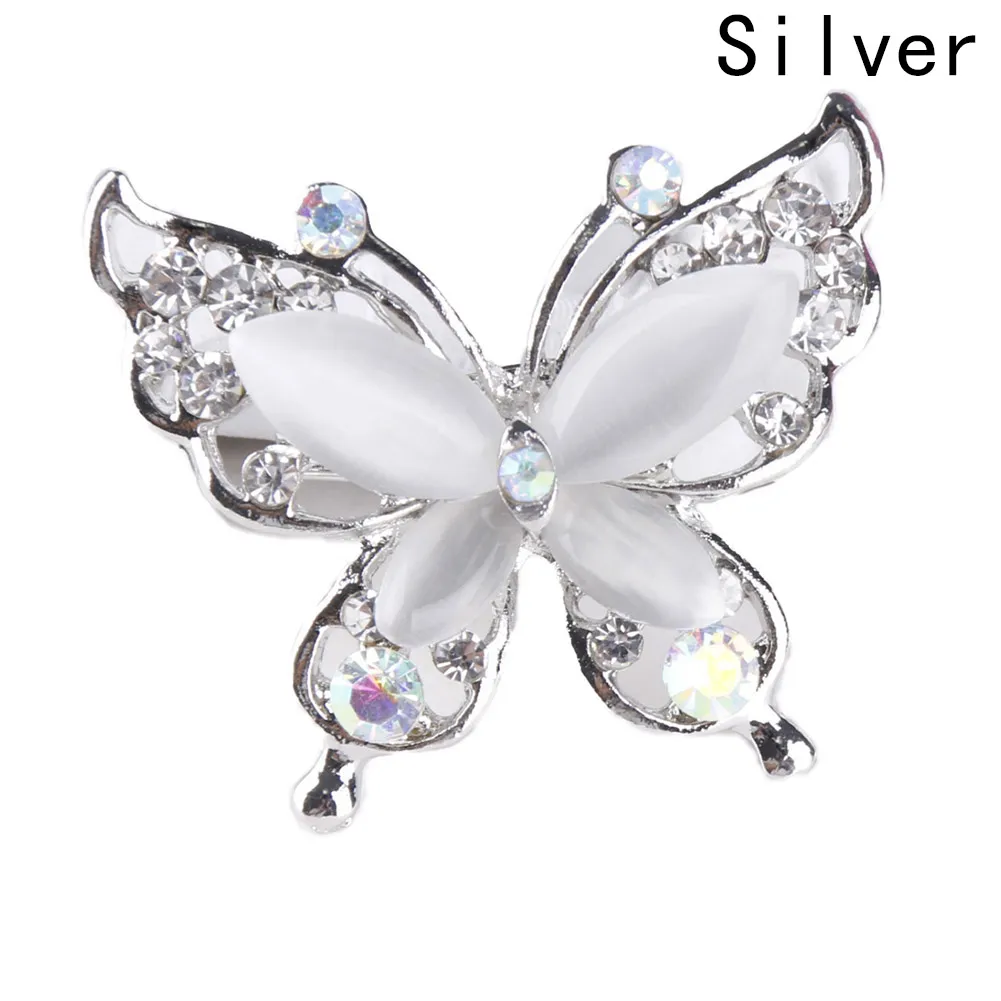 Elegant Butterfly Shell Rhinestone Anti-slip Lapel Pins Jewelry