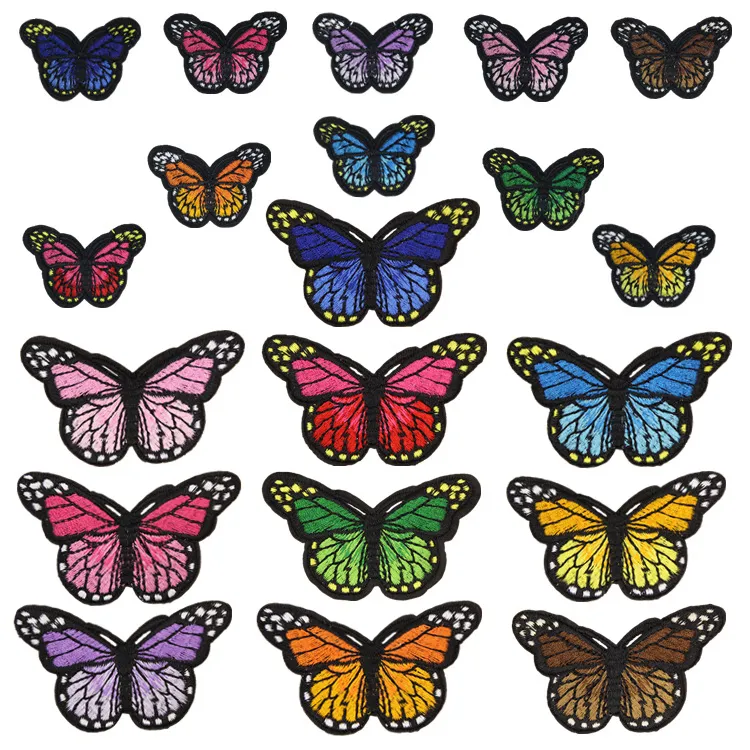 20 Styles Butterfly Badges Clothe Embroidery Patch Applique Ironing Clothing Sewing Supplies Decorative Patches For Clothing