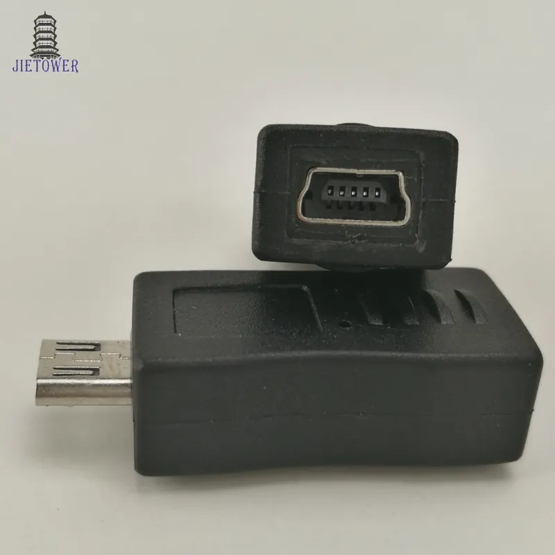 300 pcs/lot CONNECTEUR USB Micro usb prise mâle vers mini USB 5pin femelle connecteur jack tablette ordinateur adaptateur pièces électriques