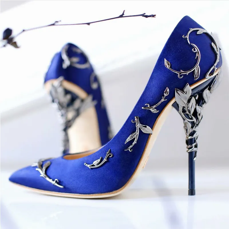 Hot Sale Silk Party Wedding Shoes For Bride Fashion 9CM Women Pumps Luxury Designer Heels Poined Toe Bridal Shoes