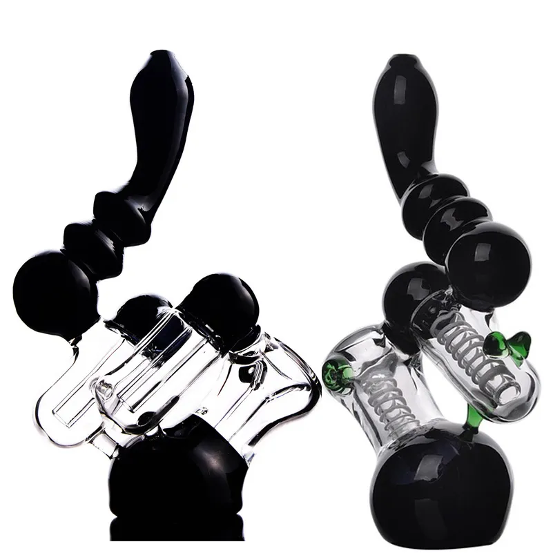 EN STOCK Pipe en verre noir Barboteur en verre pipe à eau Bong en verre livraison gratuite