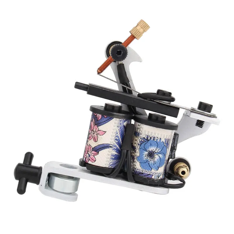 Starter Tattoo Kit 8 Wrap Coils Tattoo Gun Machines Grips Needles Tips Power Supply Tatu Tattoo Supplies4721152