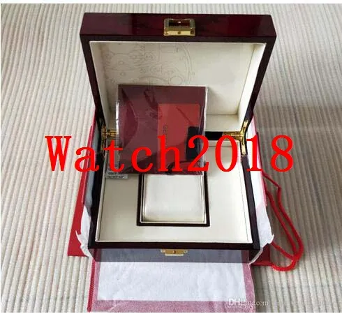 Boîtes de luxe de haute qualité Topselling Red Nautilus Boîte d'origine Papiers Carte Sac à main en bois pour Aquanaut 5711 5712 5990 5980 Watch Boxe