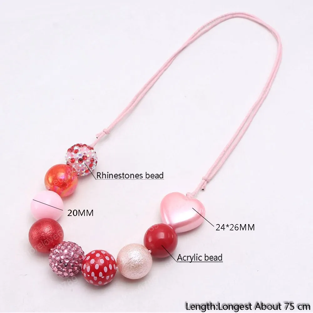Adjustable bubblegum bead necklace store