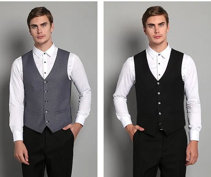 Barato E Fino Legal Single breasted Coletes estilo Britânico para homens Adequado para o casamento dos homens / dança / jantar melhor colete dos homens A16