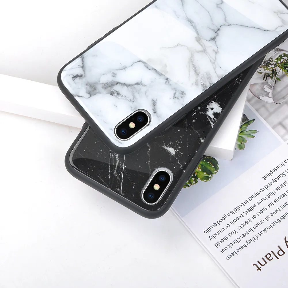 Глянцевая Текстура Мрамора Закаленное Стекло Чехол Для Телефона Для IPhone  X XS XR XS Макс 8 7 6 6S Plus Прохладный Полная Защита Тела Задняя Крышка  От Chenyanchao314, 184 руб. | DHgate