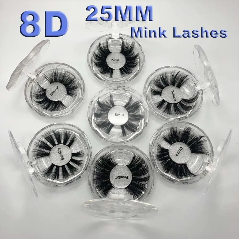 Long Dramatic Mink Lashes 3D Mink Eyelash 5D 25mm Long Thick Mink Lashes Handmade False Eyelash Eye Makeup Maquiagem 8D Series 16 Styles