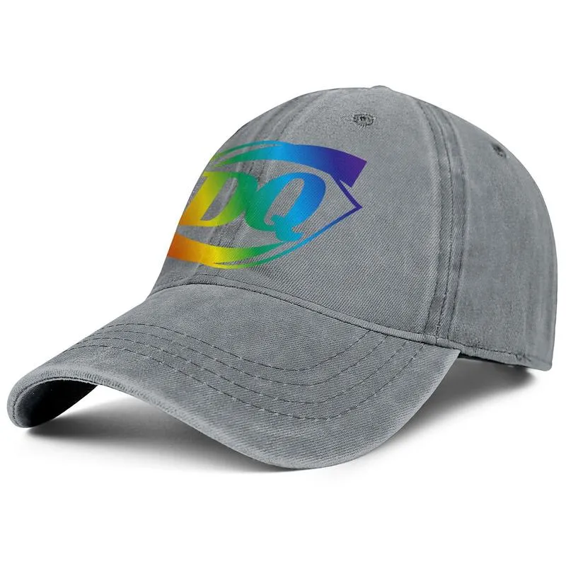 Dairy Queen DQ Ice Cream Gay Pride Rainbow Unisex Denim Baseball Cap Mittade coola söta snygga hattar vintage gammal logotyp Old236s