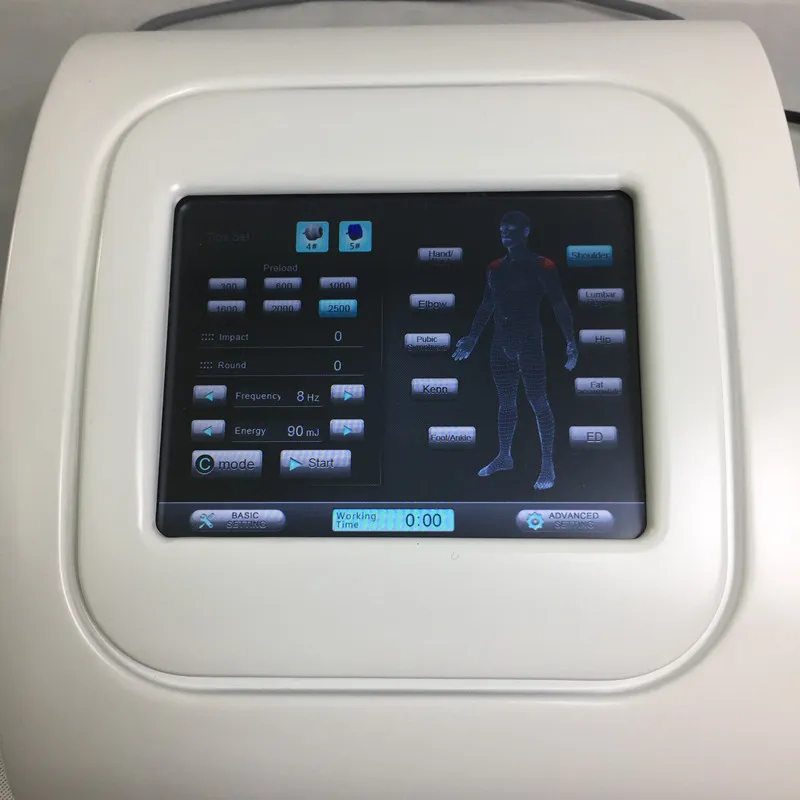 Portable Smartwave Radial Acoustic Shockwave Medx Machine Back Therapy
