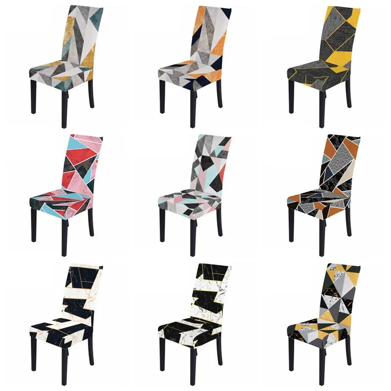 European Chair Cover Enkelhet Stretch Seat Cover Geometric Printed Chair Cover Hemmatsalstol täcker Partihandel 22 Design BT77