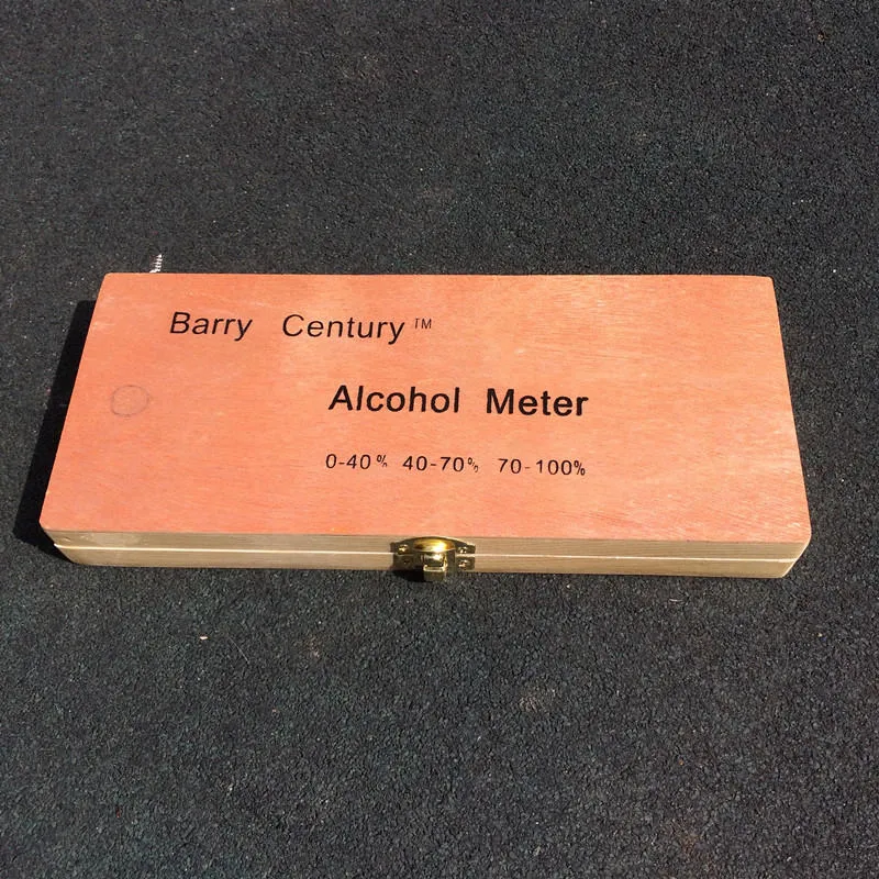 温度計のワイン・ウィスキー水素計の精巣バーセットを持つ4個のアルコール濃度メーター測定ツールテスター