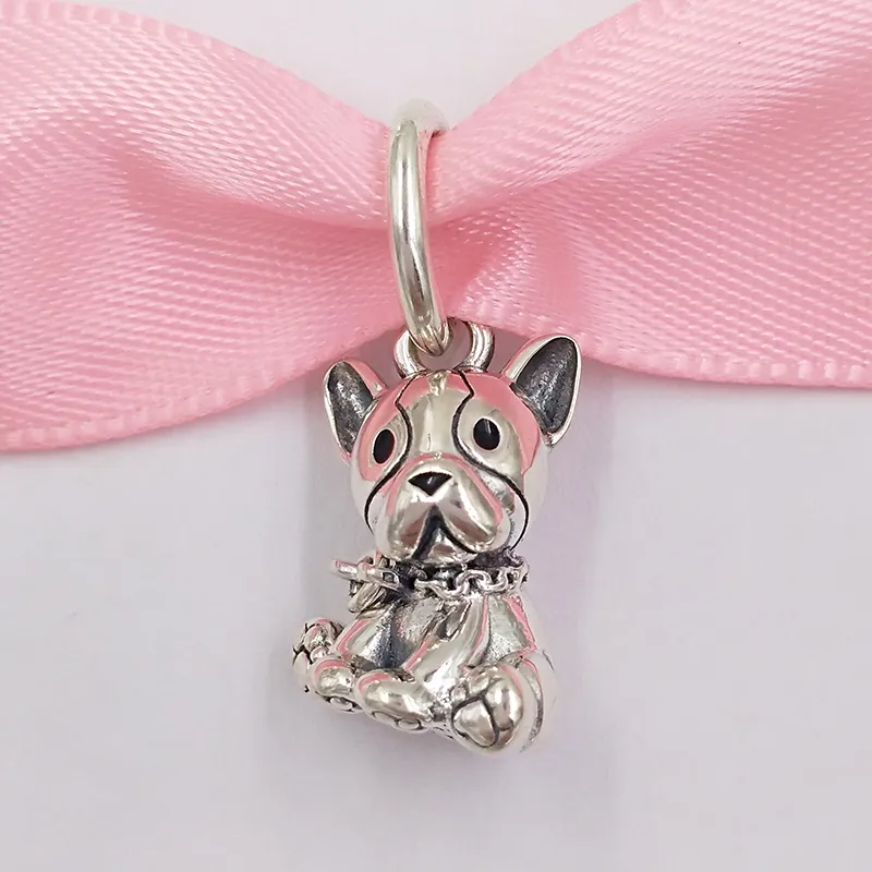 Andy Jewel 925 Sterling Silver Beads Bulldog Puppy Dangle Charm Tarms يناسب أساور المجوهرات الأوروبية على طراز Pandora Neckelts 798008en16