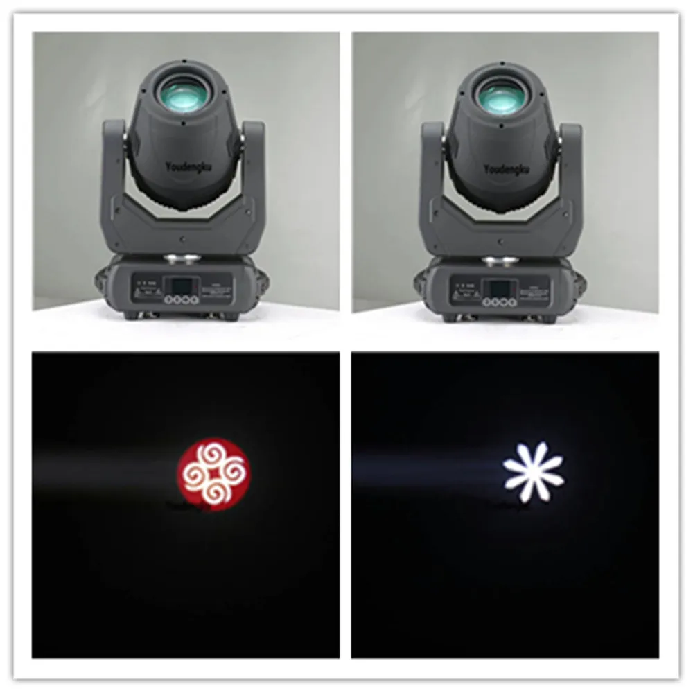 6 pcs 200W LED Moving Head Light Beam 200 gobo Mini beam and spot Led Moving Head Light