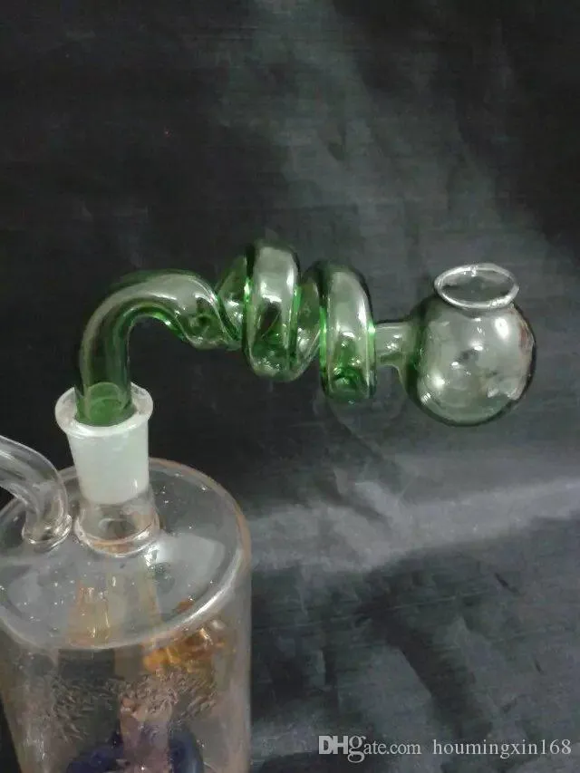 Pot en spirale pur Bangs en verre en gros Tuyaux de brûleur à mazout Tuyaux d'eau Tuyau en verre Rigs à l'huile Fumer