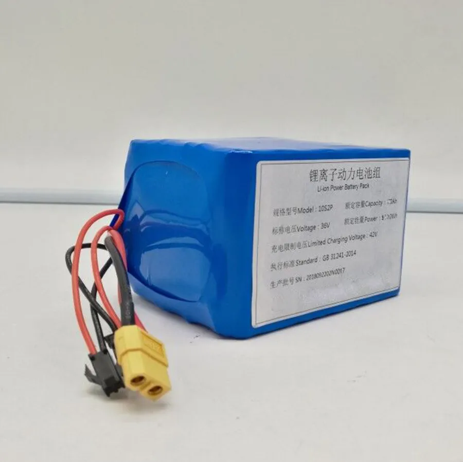 Dyu Ebike Replacement rechargeable Battery Pack 36V5.2Ah With BMS And Chinese 18650 Cells for Dyu Electric Scooter 36V Li Ion Battery Pack