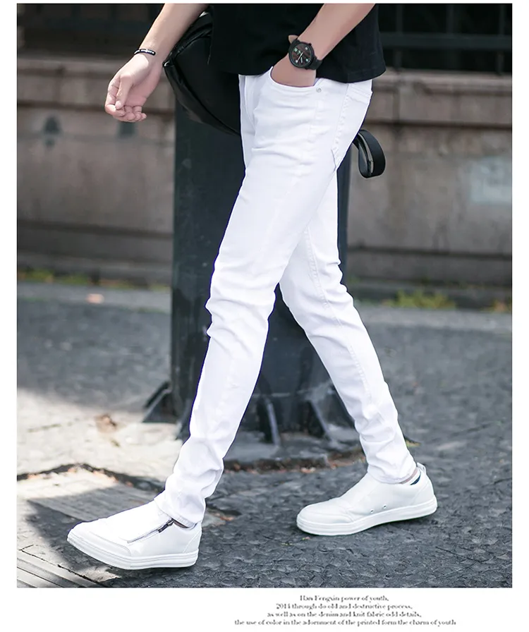 Pantaloni bianchi skinny sale