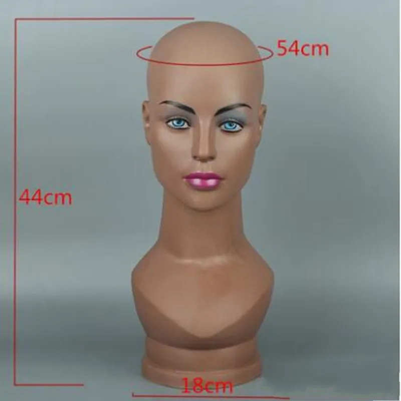 2023 Plast Kvinnlig Peruk Huvud Skyltdocka Olx Body Dummy Skallig Modell Peruk Hatt Scarf Mall Rekvisita Fäste Dock Display Modell C766