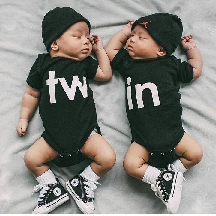 Overzicht piek Catastrofaal Twins Matching Kleding Pasgeboren Baby Jongen Meisje Zuigeling Bodysuit  Korte Mouw Jumpsuit Bodysuits Twin Clothes Out