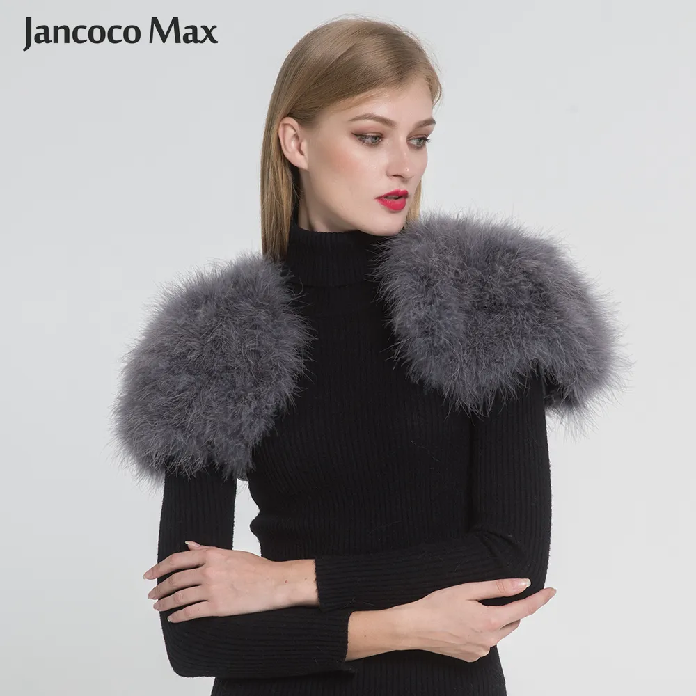 2019 Real Fur Cape Shrug Women Genuine Ostrich Feather Fur Shawl Poncho Fashion Hot Sale One Size S1264