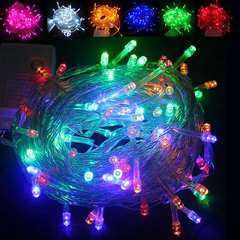 LED Stringi Światła Dekoracja LED Gwiaździsta Światła Na Ślub Boże Narodzenie i impreza 10m 33FT Miedź drutu 100 LED XD20819
