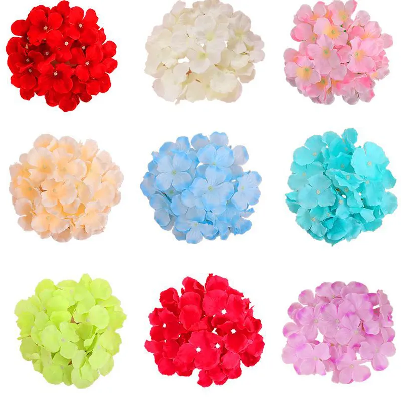 Hydrangea head 50 pieces 6" stems with hydrangea decorate for flower wall fake flowers diy home decor