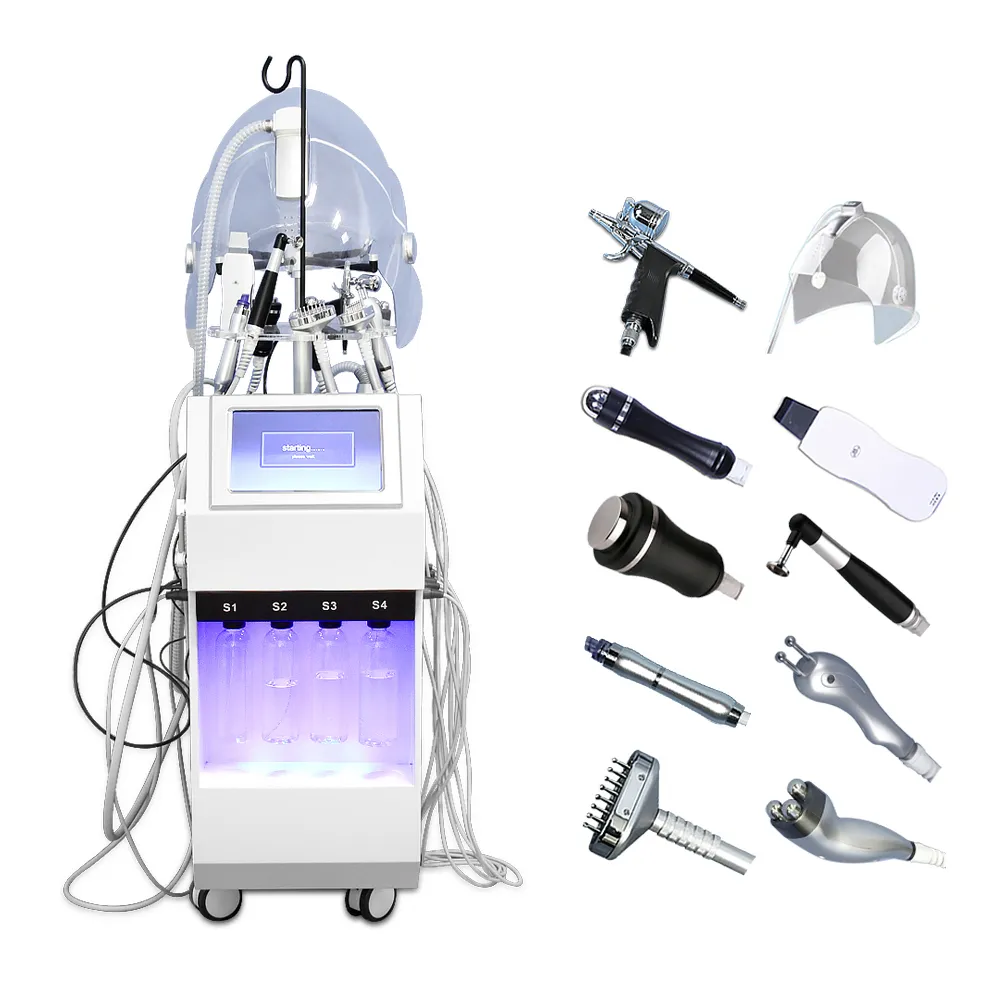 Hydro Dermabrasion Machines تقشير الجلد Hydra vacuum spray بالموجات فوق الصوتية معدات العلاج بالأكسجين الجلد hydro face cleansingmu
