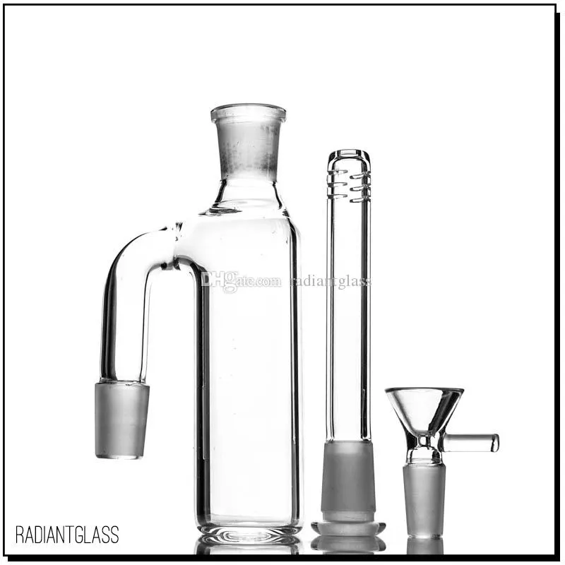 Autres accessoires pour fumeurs Set de trois pièces Ashcatcher Ash catcher 18.8mm 18mm down stem perc verre bubbler qualité