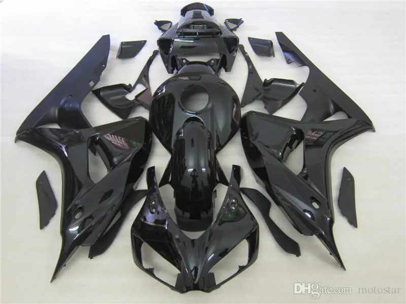 Injection mould plastic fairing kit for HONDA CBR1000RR 06 07 glossy black fairings CBR1000RR 2006 2007 OT08