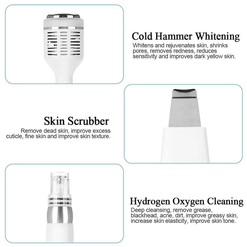 6in1 H2-O2 Hydra Dermaabrasão Aqua Peel RF Bio-Lifting Spahydro Microdermoabrasão Máquina Facial Martelo Frio Spray de Oxigênio