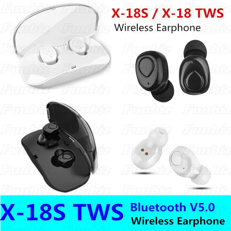 X18S 블루투스 마이크 이어폰 5.0 이어폰 X18 NOSIE 취소 헤드폰 진정한 무선 스테레오 이어폰 헤드셋 저렴한 헤드셋